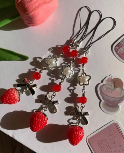 Strawberry Phone Charm